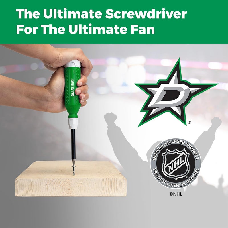 Megapro ® NHL® Team Edition Multi-bit Screwdriver | Officially Licensed NHL® Gear | Durable, Ergonomic, Pro-Grade Screwdriver (Dallas Stars™) - Image 5